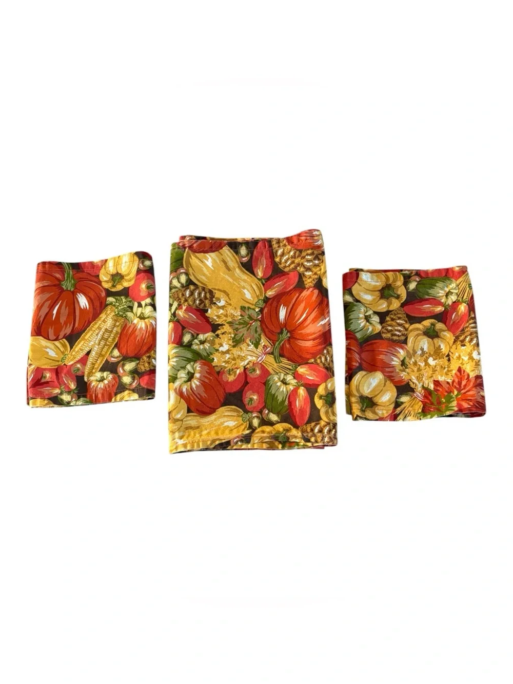 Better Homes Garden Fabric Table Runner & 2 Long Napkins Harvest  Thanksgiving